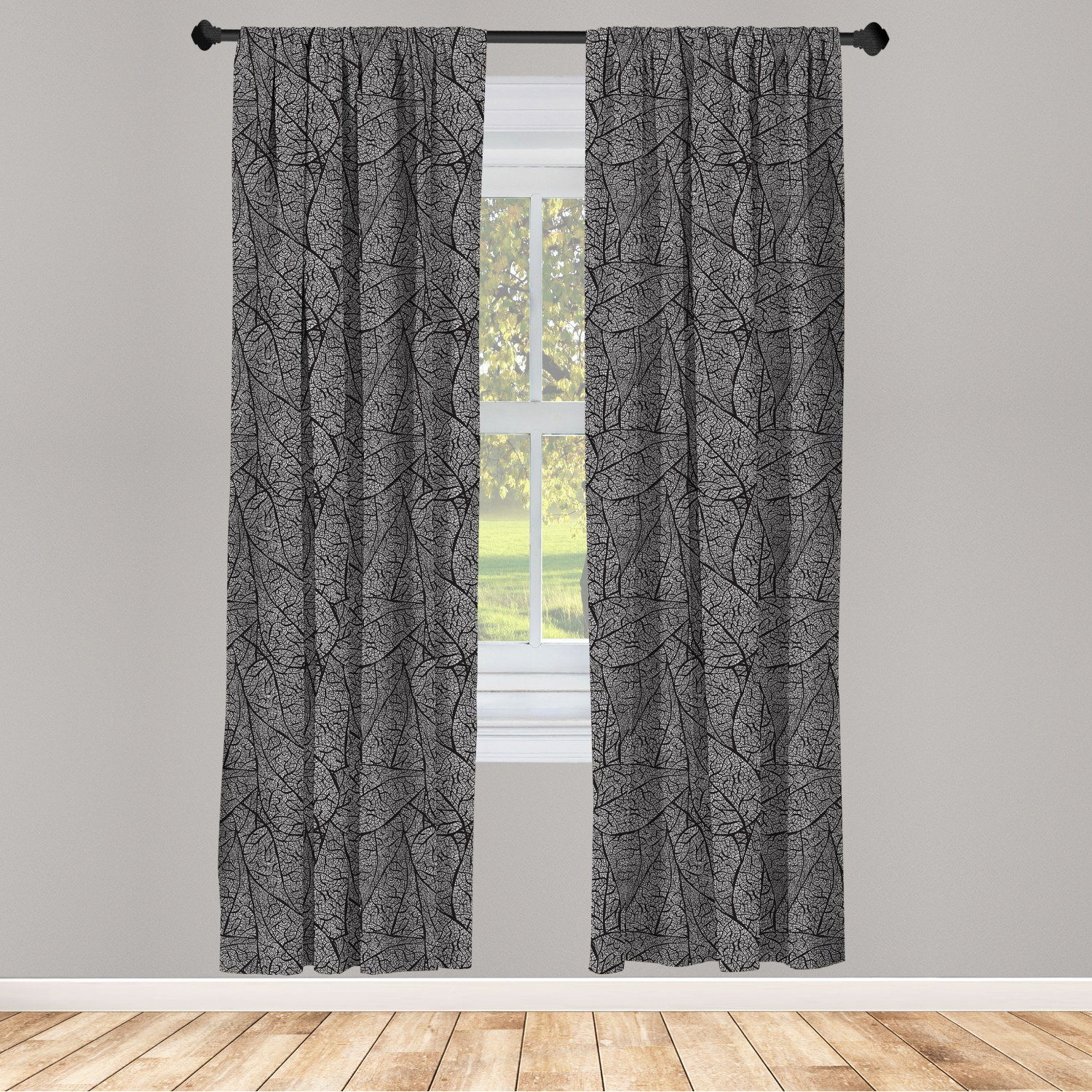 Vintage Abstract Microfiber Curtains 2 Panel Set Living Room Bedroom in 3 Sizes - Picture 30 of 54