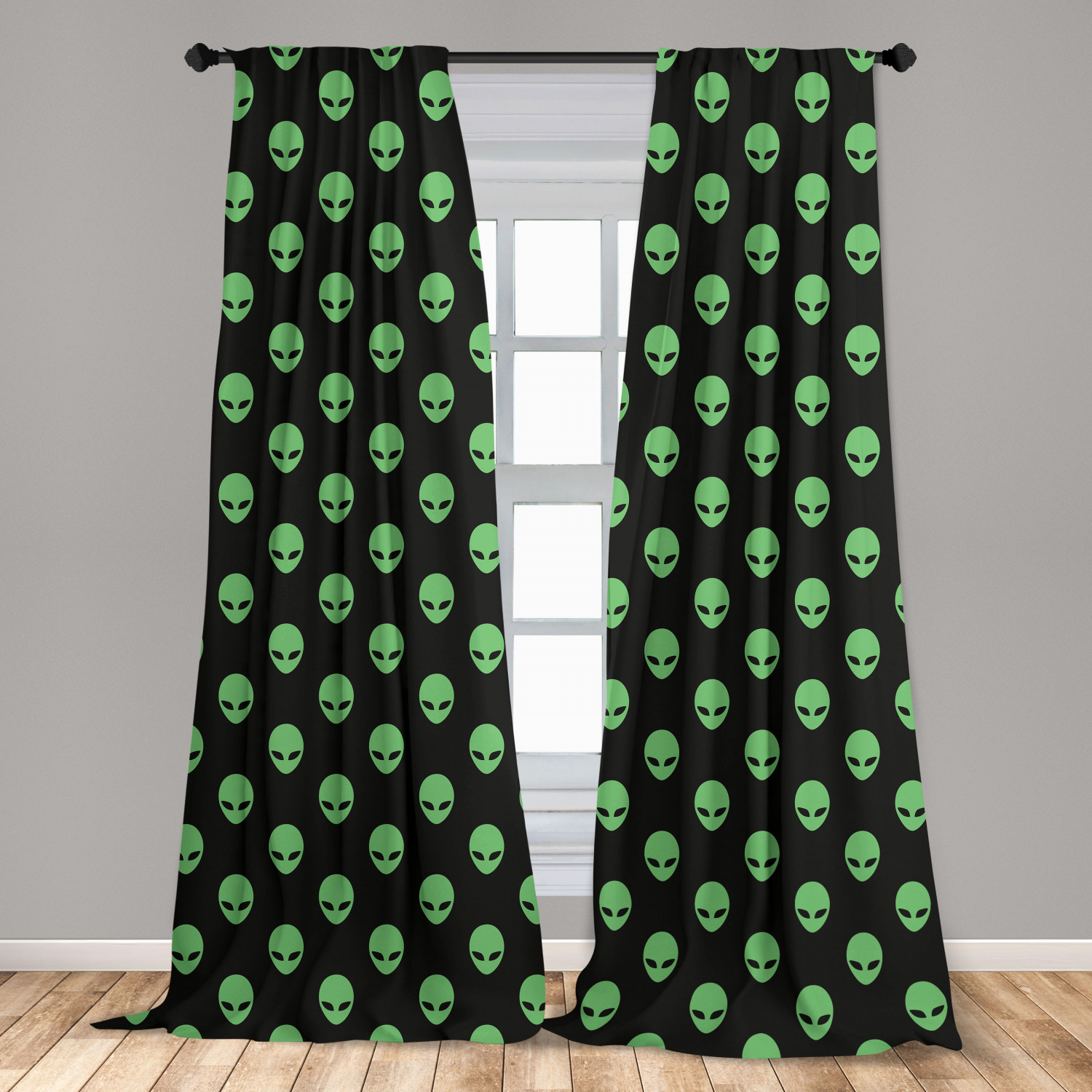 Alien Microfiber Curtains 2 Panel Set Living Room Bedroom in 3 Sizes - Picture 31 of 56