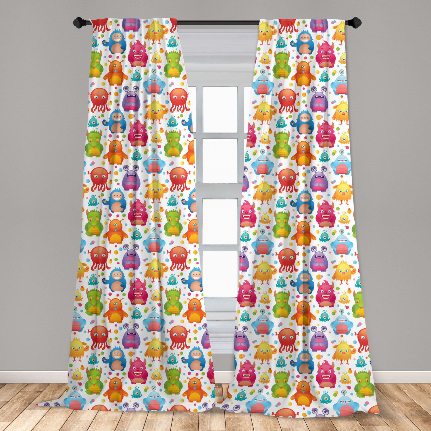 Alien Microfiber Curtains 2 Panel Set Living Room Bedroom in 3 Sizes - Picture 39 of 56