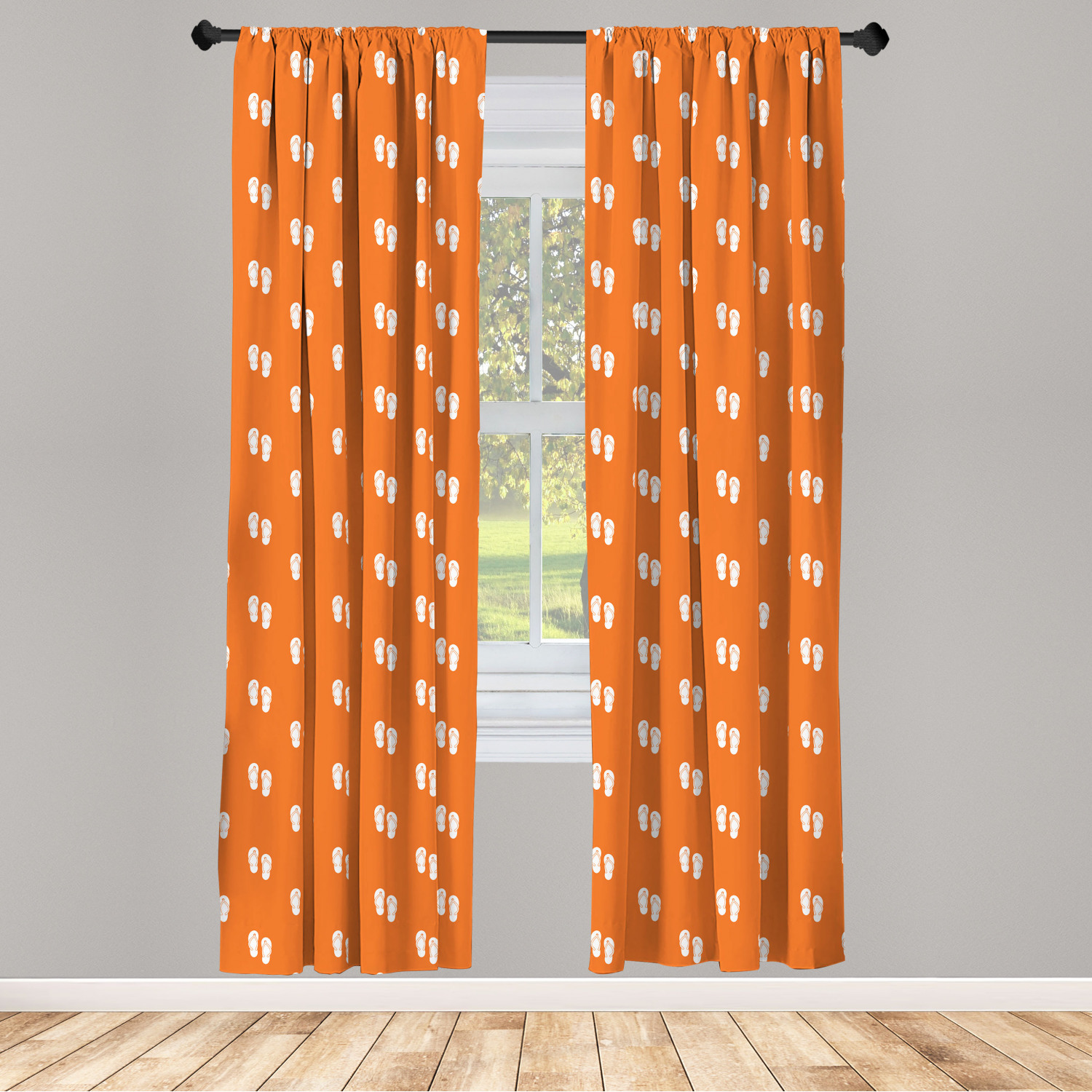 Flip Flop Microfiber Curtains 2 Panel Set Living Room Bedroom in 3 Sizes - Picture 18 of 50