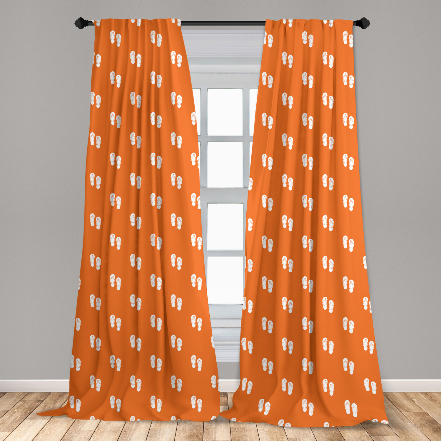 Flip Flop Microfiber Curtains 2 Panel Set Living Room Bedroom in 3 Sizes - Picture 17 of 50