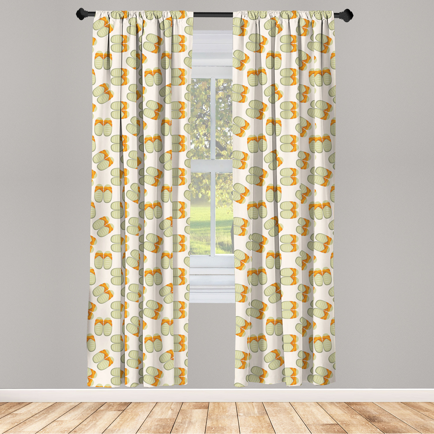 Flip Flop Microfiber Curtains 2 Panel Set Living Room Bedroom in 3 Sizes - Picture 26 of 50