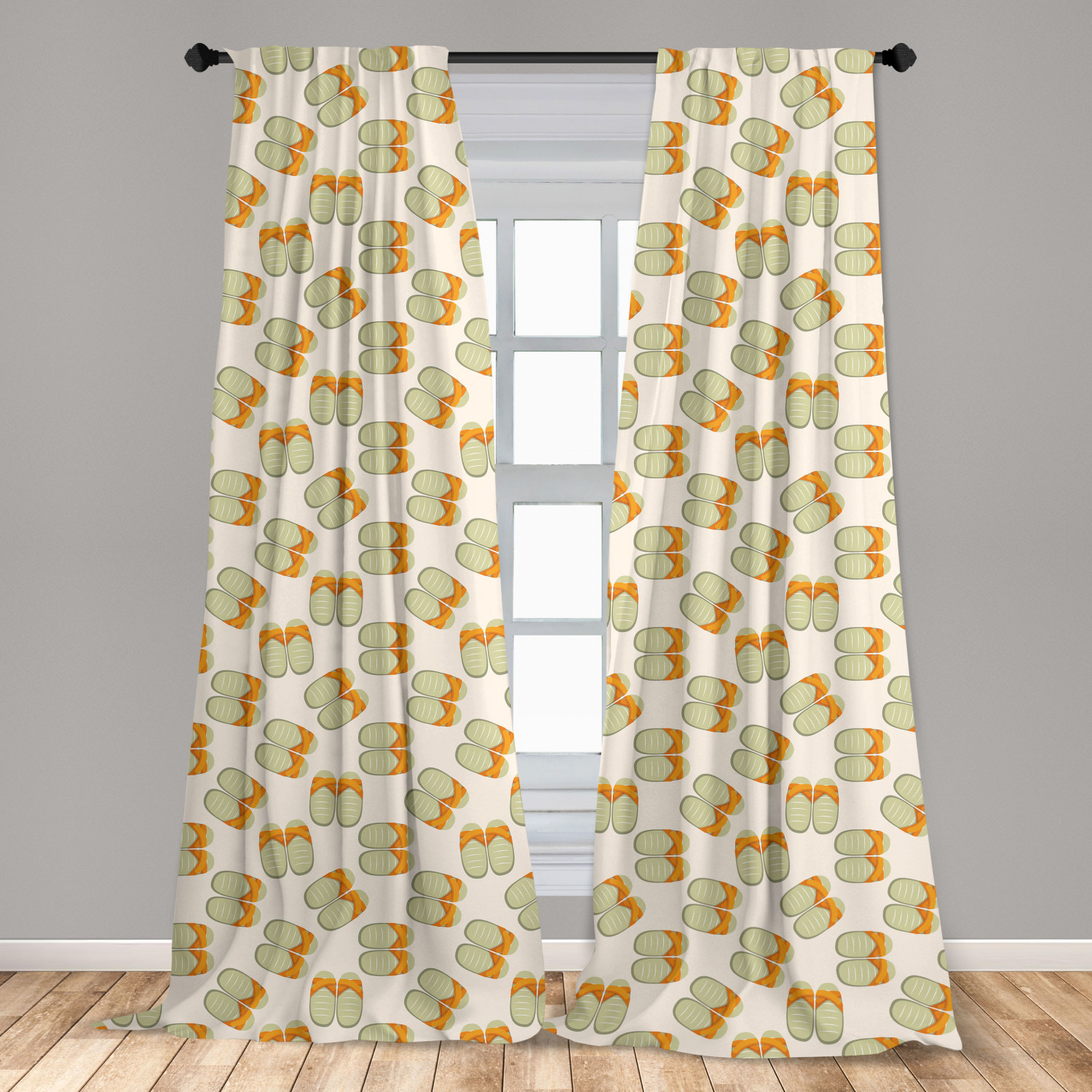 Flip Flop Microfiber Curtains 2 Panel Set Living Room Bedroom in 3 Sizes - Picture 25 of 50