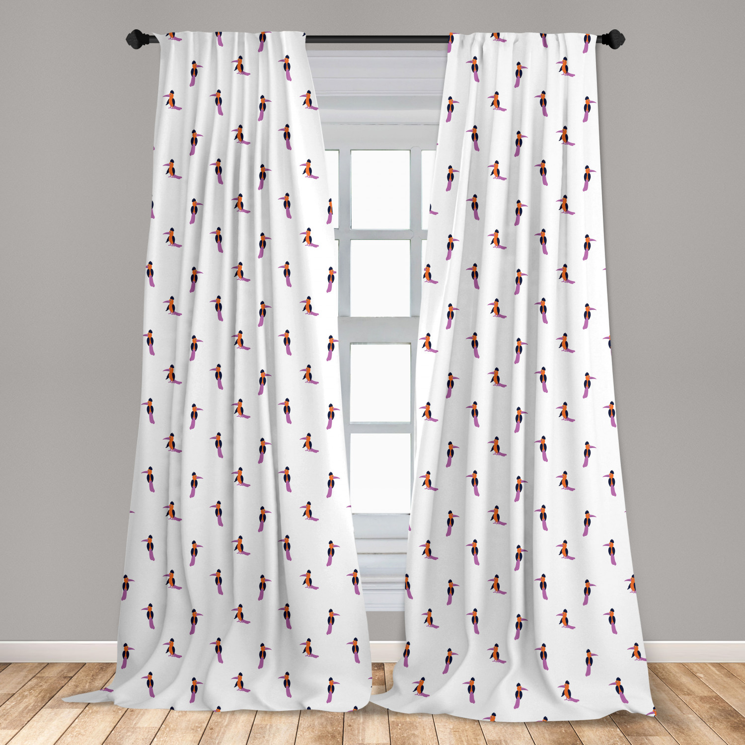 Tropic Microfiber Curtains 2 Panel Set Living Room Bedroom in 3 Sizes - Picture 53 of 54