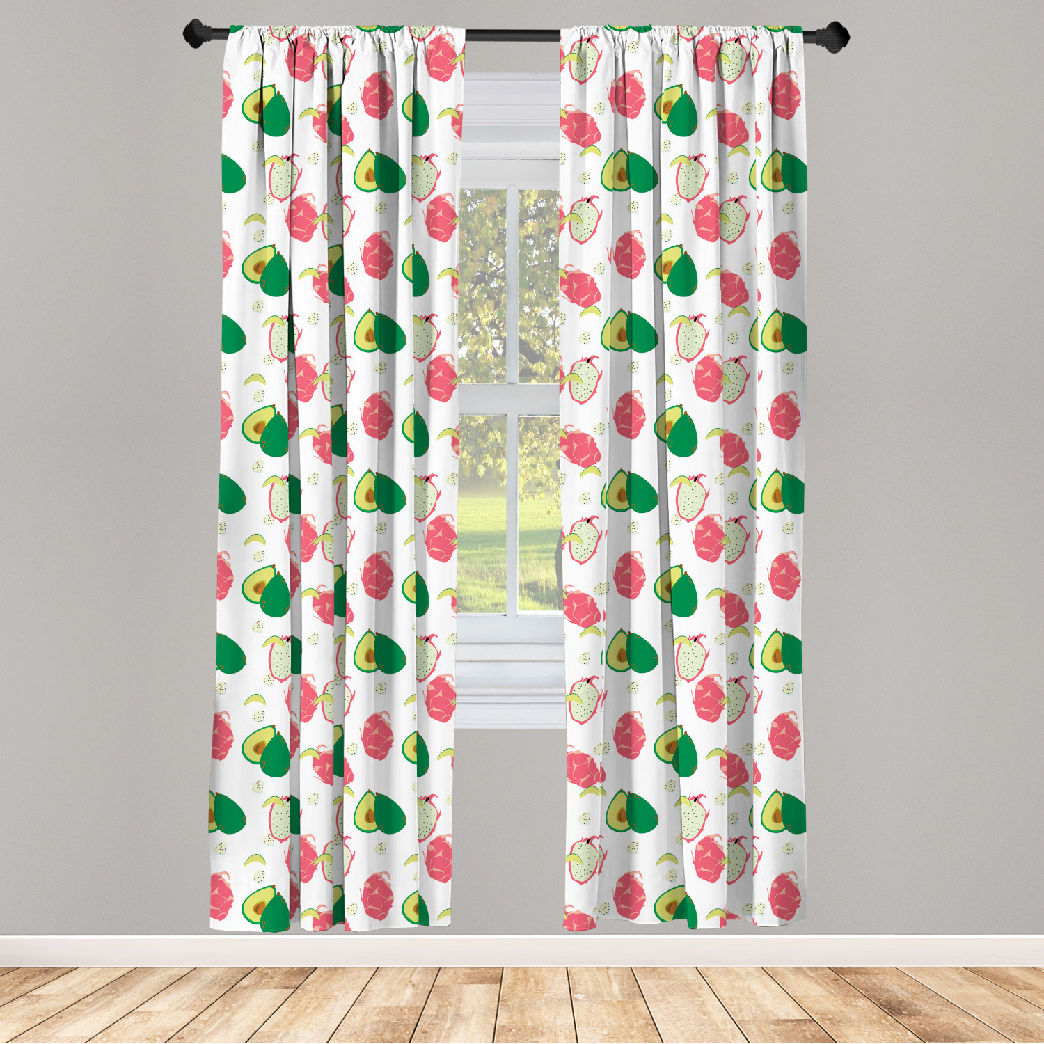 Tropic Microfiber Curtains 2 Panel Set Living Room Bedroom in 3 Sizes - Picture 38 of 54