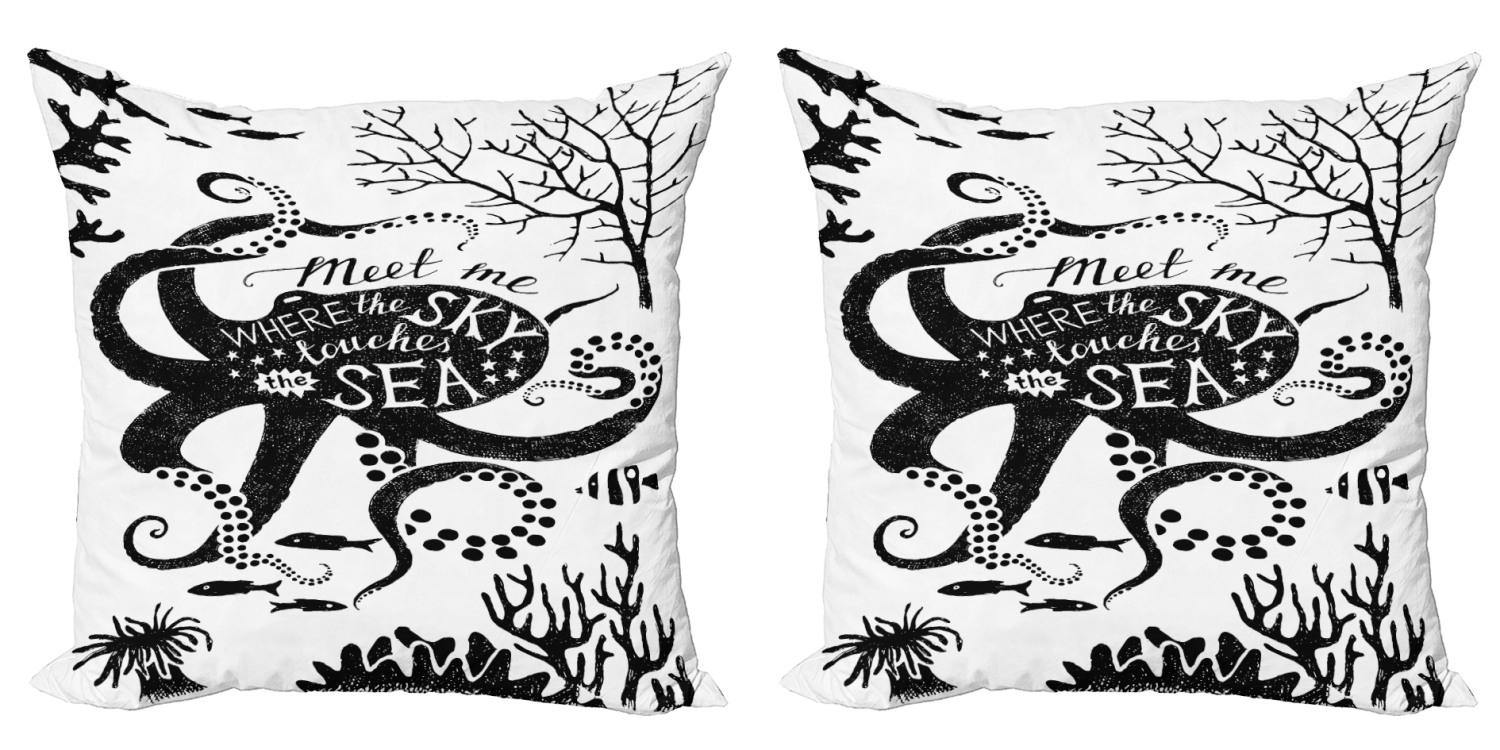 Ambesonne Saying Cushion Cover Set of 2 for Couch and Bed in 4 Sizes