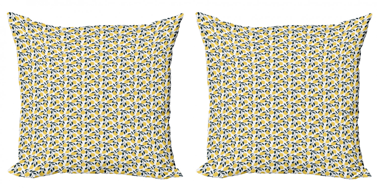Ambesonne Lemons Pattern Cushion Cover Set of 2 for Couch and Bed in 4 Sizes - Picture 43 of 63