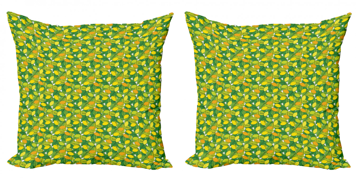 Ambesonne Lemons Pattern Cushion Cover Set of 2 for Couch and Bed in 4 Sizes - Picture 33 of 63