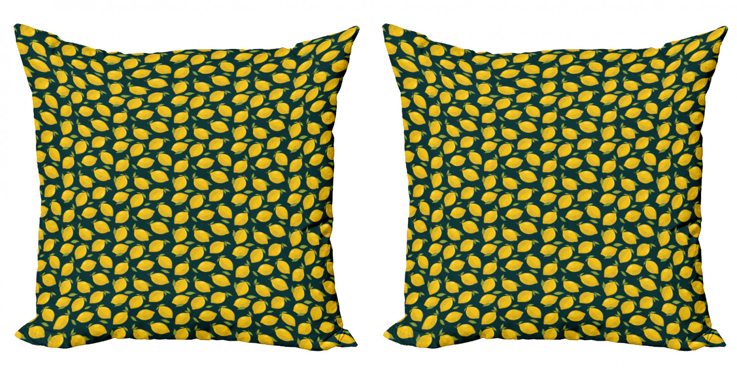 Ambesonne Lemons Pattern Cushion Cover Set of 2 for Couch and Bed in 4 Sizes - Picture 8 of 63