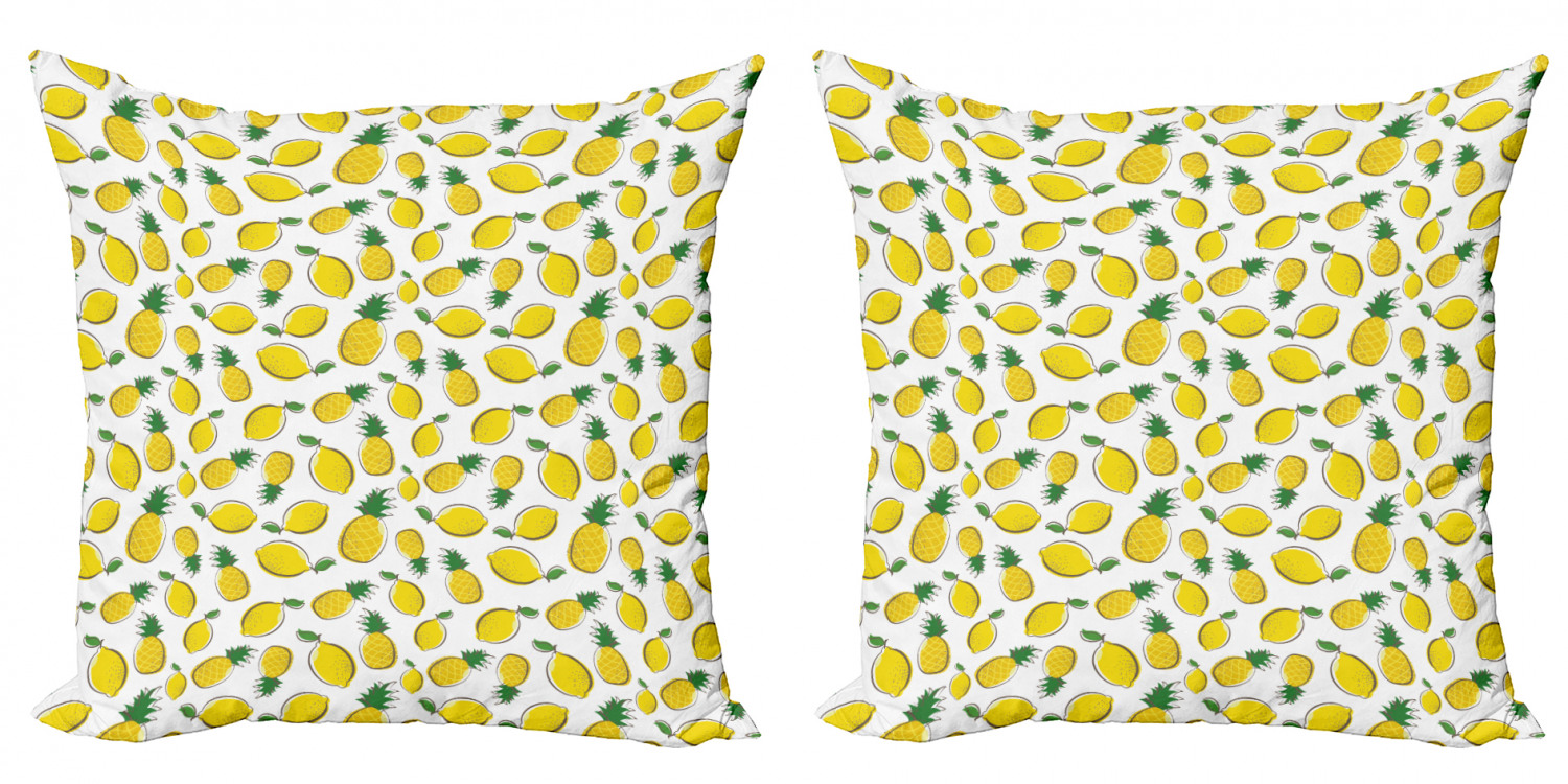 Ambesonne Lemons Pattern Cushion Cover Set of 2 for Couch and Bed in 4 Sizes - Picture 30 of 63