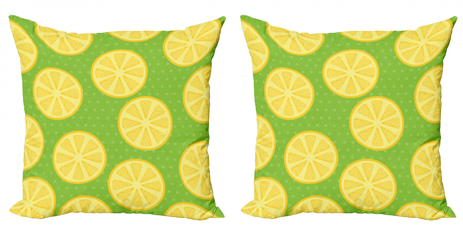 Ambesonne Lemons Pattern Cushion Cover Set of 2 for Couch and Bed in 4 Sizes - Picture 17 of 63