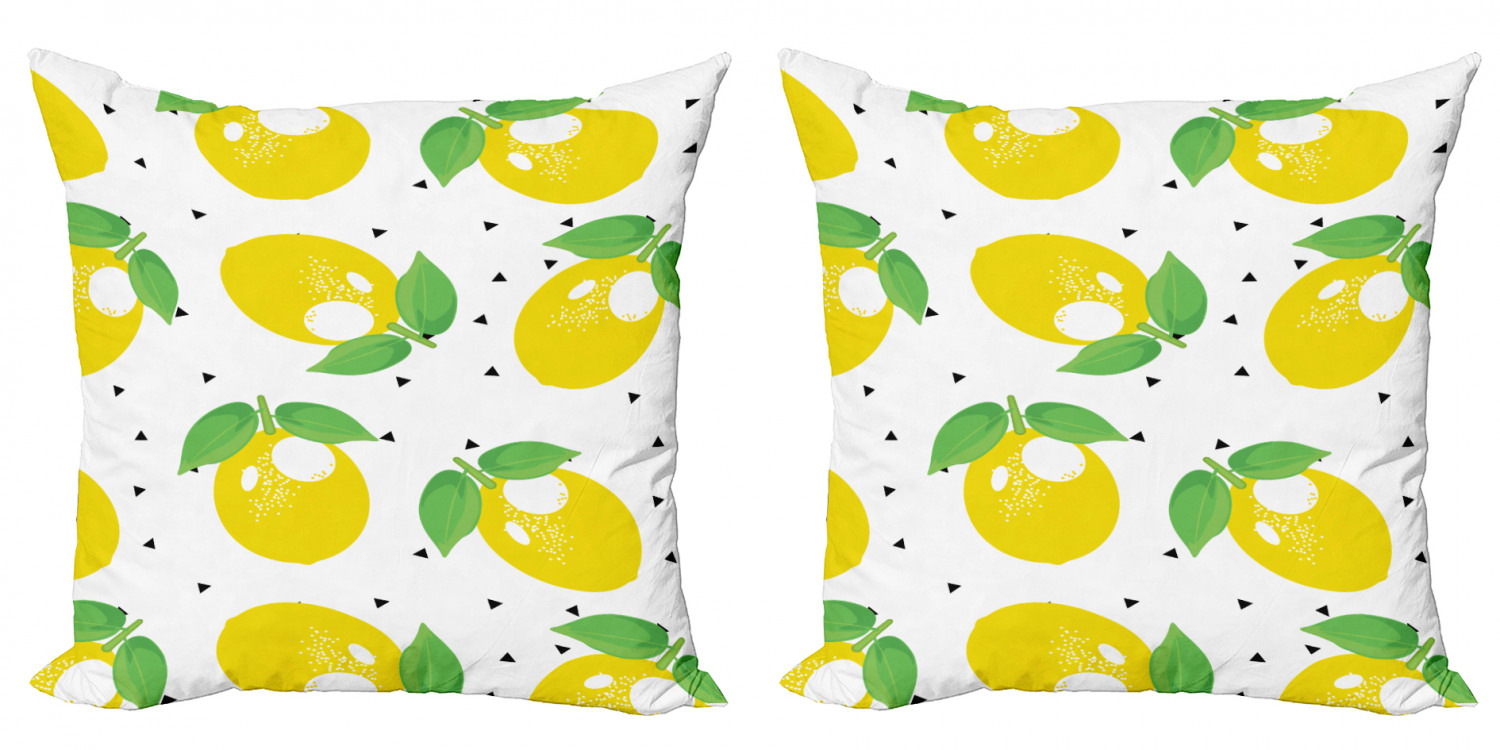 Ambesonne Lemons Pattern Cushion Cover Set of 2 for Couch and Bed in 4 Sizes - Picture 7 of 63