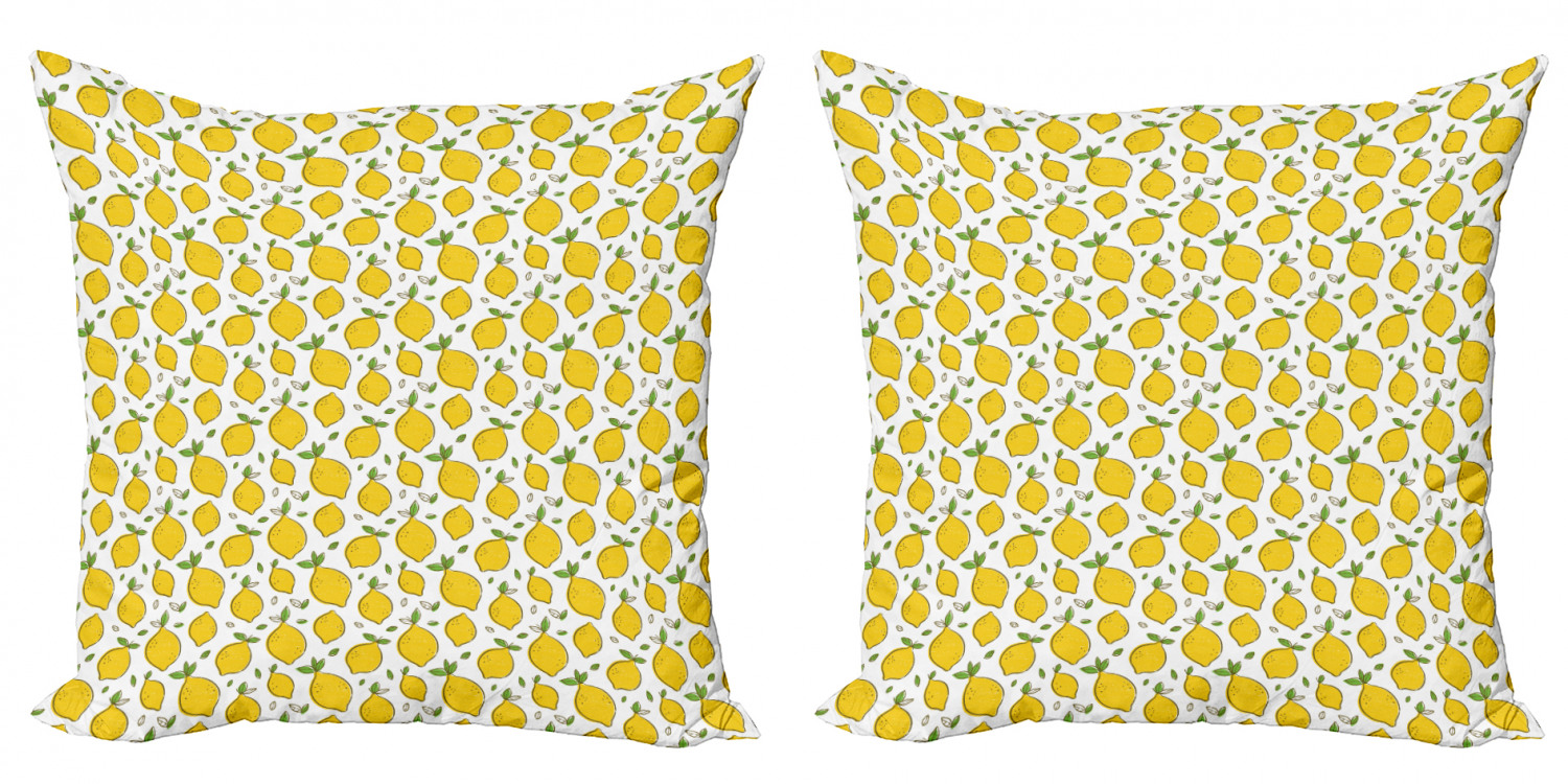 Ambesonne Lemons Pattern Cushion Cover Set of 2 for Couch and Bed in 4 Sizes - Picture 11 of 63