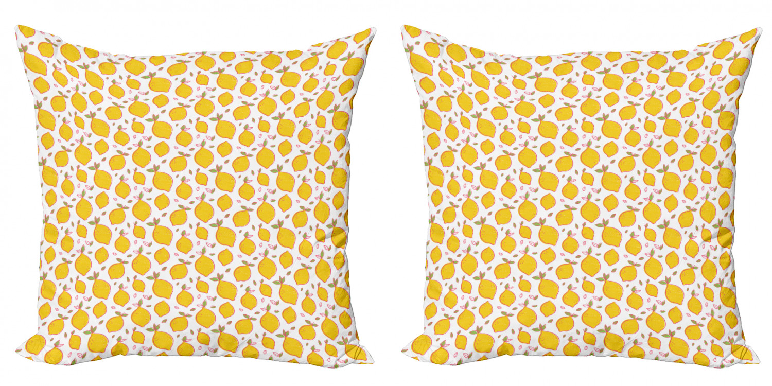 Ambesonne Lemons Pattern Cushion Cover Set of 2 for Couch and Bed in 4 Sizes - Picture 28 of 63