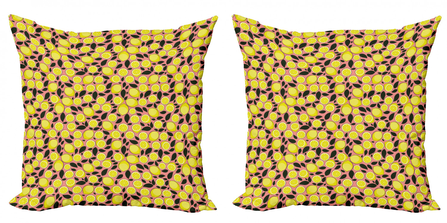 Ambesonne Lemons Pattern Cushion Cover Set of 2 for Couch and Bed in 4 Sizes - Picture 53 of 63
