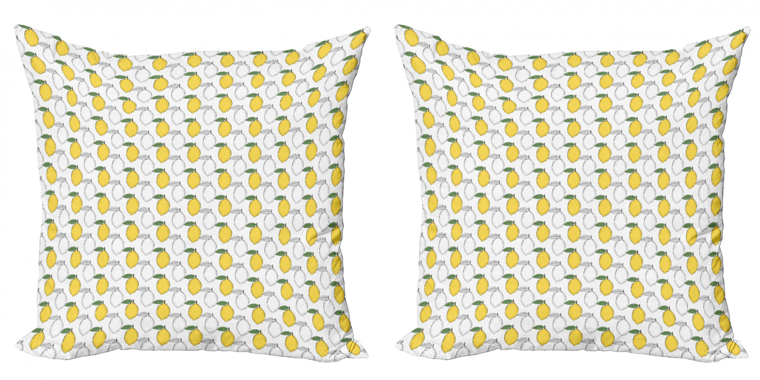 Ambesonne Lemons Pattern Cushion Cover Set of 2 for Couch and Bed in 4 Sizes - Picture 19 of 63