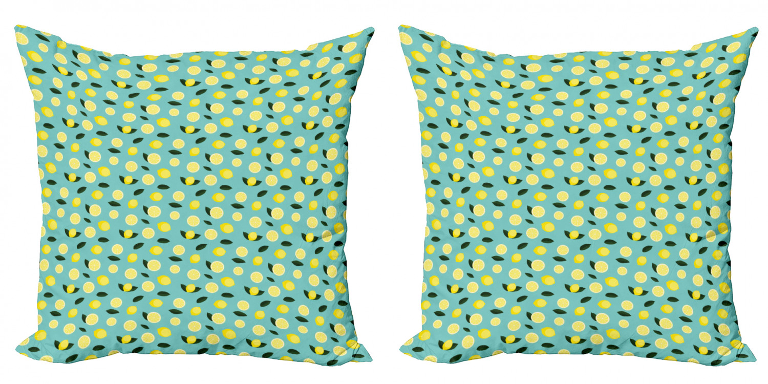 Ambesonne Lemons Pattern Cushion Cover Set of 2 for Couch and Bed in 4 Sizes - Picture 18 of 63