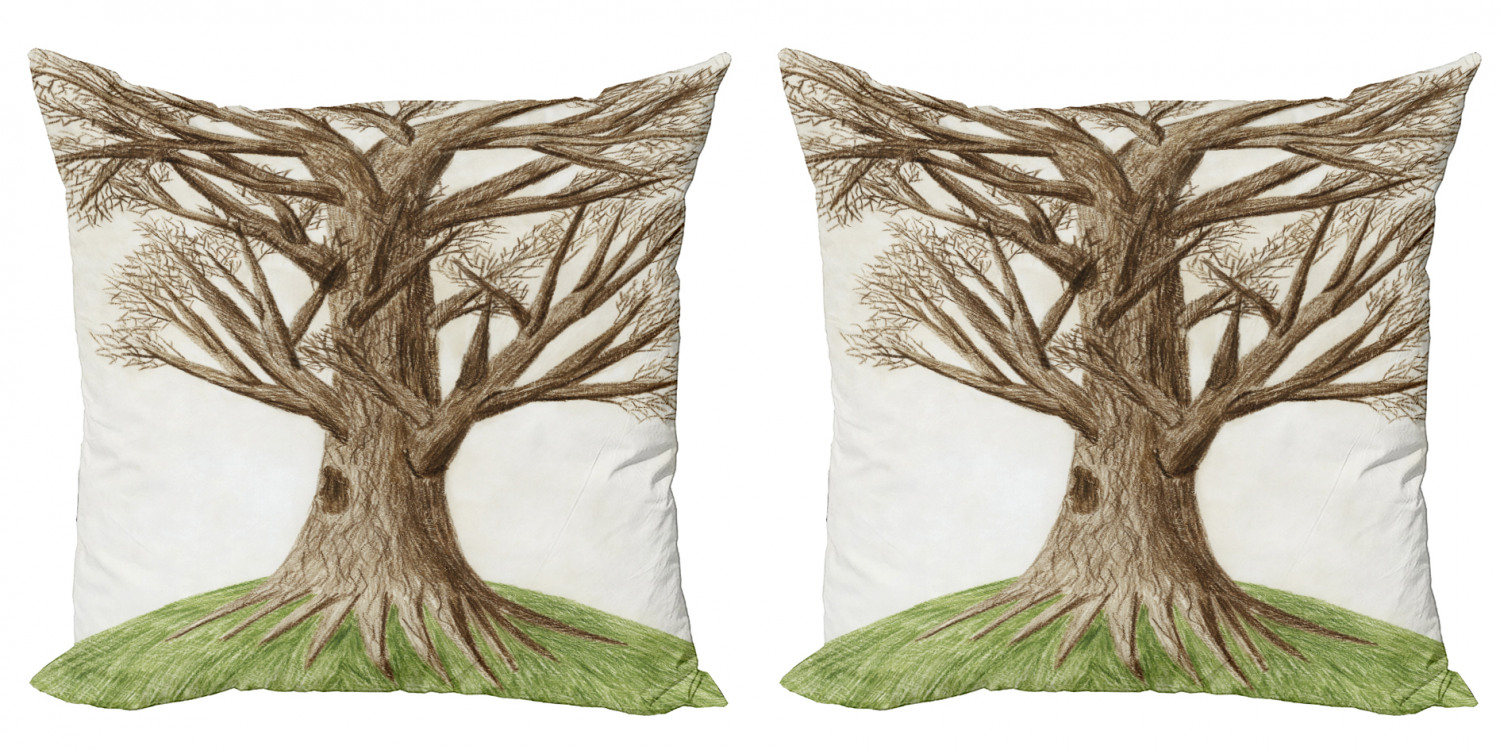 Ambesonne Tree Bloom Cushion Cover Set of 2 for Couch and Bed in 4 Sizes - Picture 172 of 220