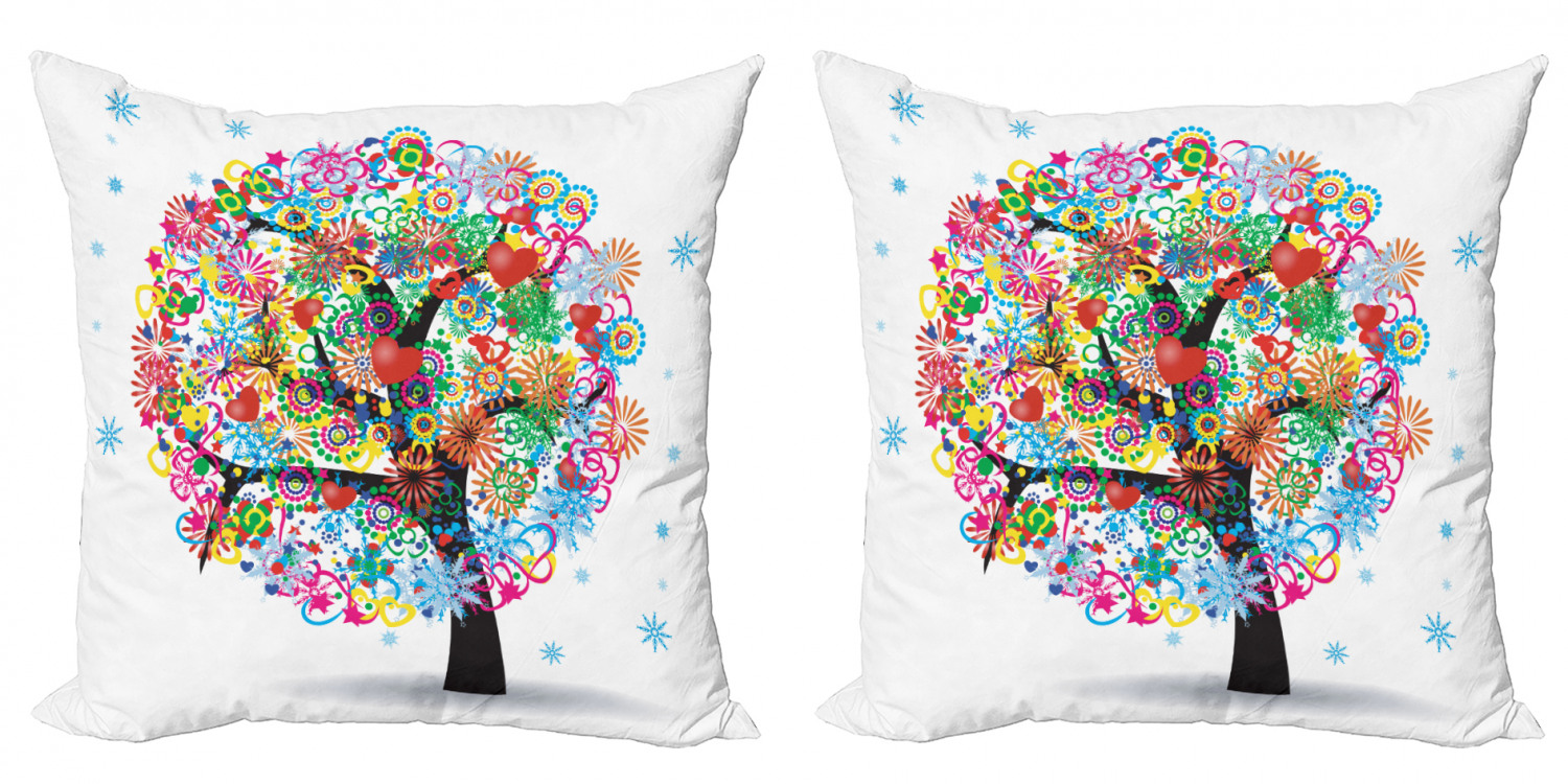 Ambesonne Tree Bloom Cushion Cover Set of 2 for Couch and Bed in 4 Sizes - Picture 11 of 220