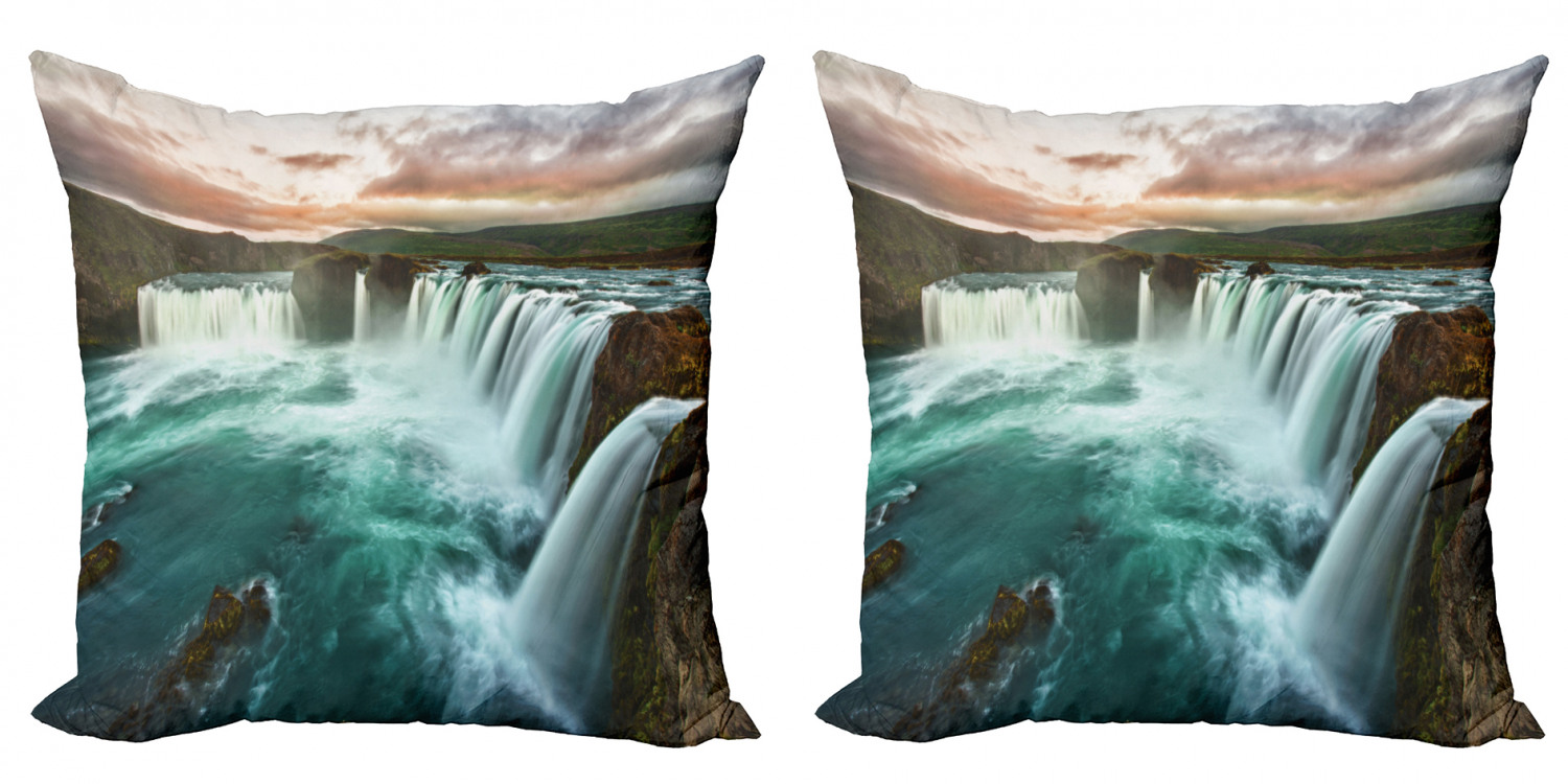 Ambesonne Colorful Theme Cushion Cover Set of 2 for Couch and Bed in 4 Sizes