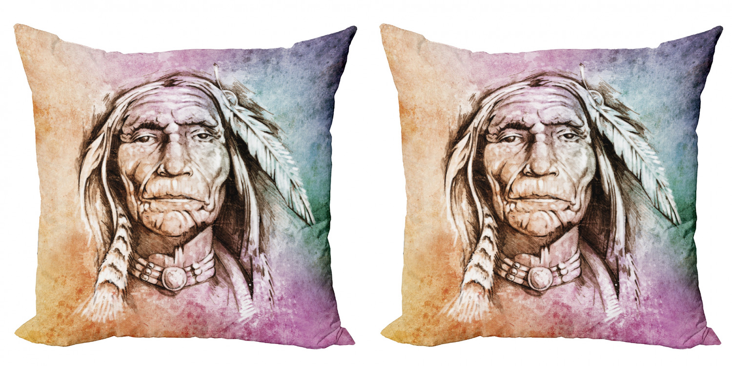 Ambesonne Colorful Theme Cushion Cover Set of 2 for Couch and Bed in 4 Sizes