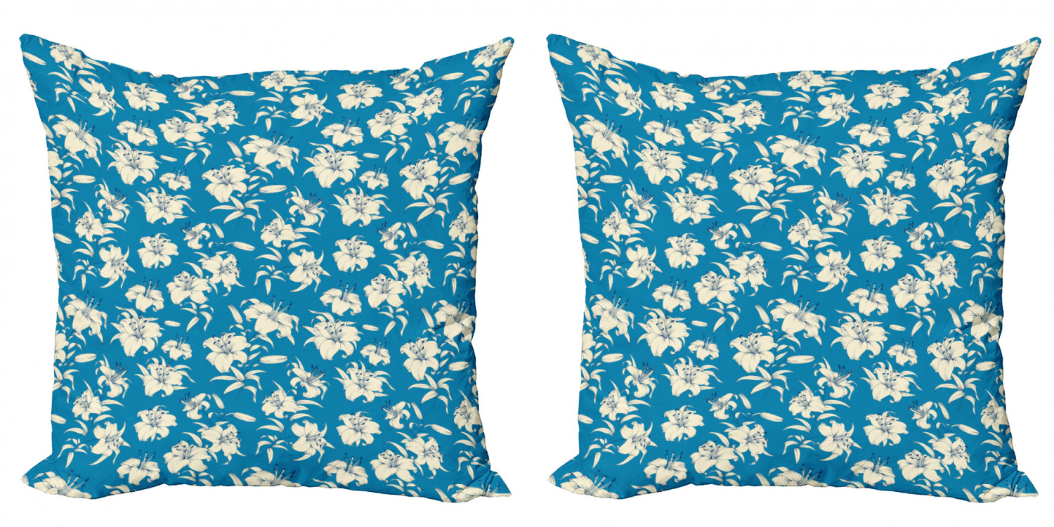 Ambesonne Floral Blossom Cushion Cover Set of 2 for Couch and Bed in 4 Sizes - Picture 7 of 63