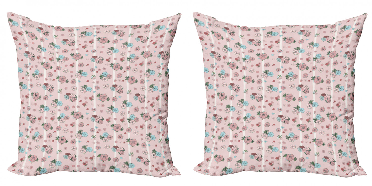 Ambesonne Floral Blossom Cushion Cover Set of 2 for Couch and Bed in 4 Sizes - Picture 17 of 63