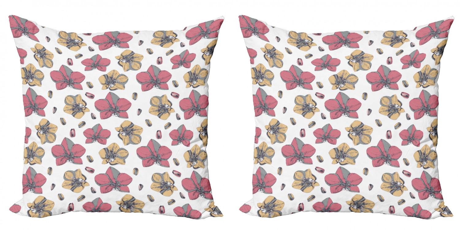 Ambesonne Floral Blossom Cushion Cover Set of 2 for Couch and Bed in 4 Sizes - Picture 52 of 63