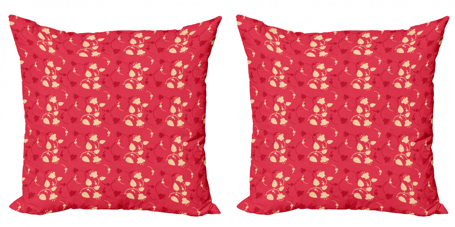 Ambesonne Floral Blossom Cushion Cover Set of 2 for Couch and Bed in 4 Sizes - Picture 53 of 63