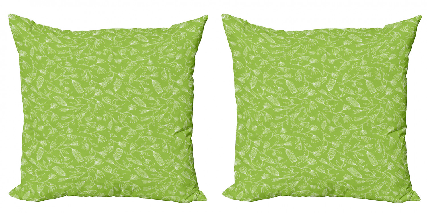 Ambesonne Floral Blossom Cushion Cover Set of 2 for Couch and Bed in 4 Sizes - Picture 50 of 63