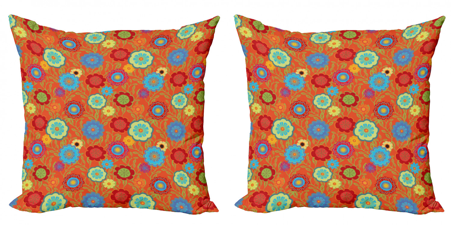 Ambesonne Floral Blossom Cushion Cover Set of 2 for Couch and Bed in 4 Sizes - Picture 10 of 63