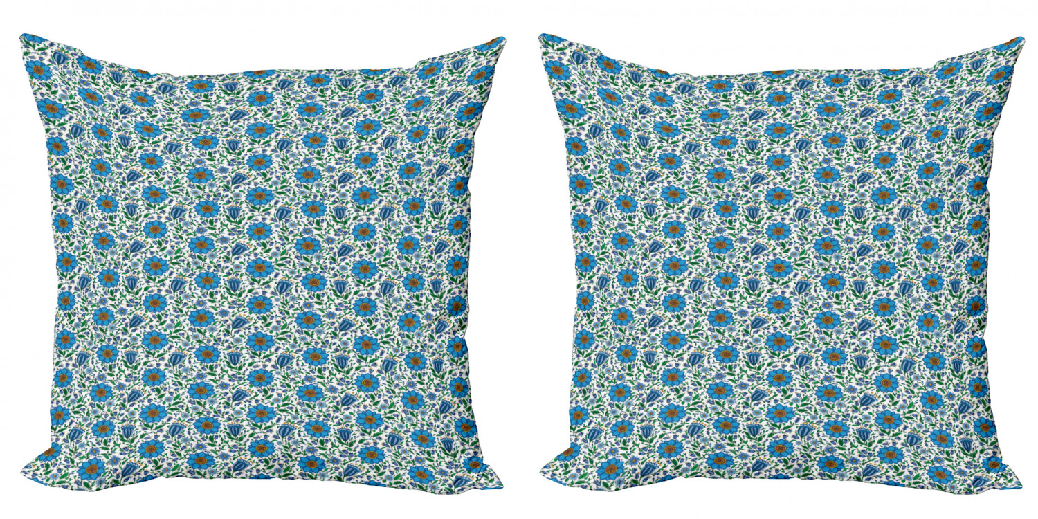 Ambesonne Floral Blossom Cushion Cover Set of 2 for Couch and Bed in 4 Sizes - Picture 15 of 63