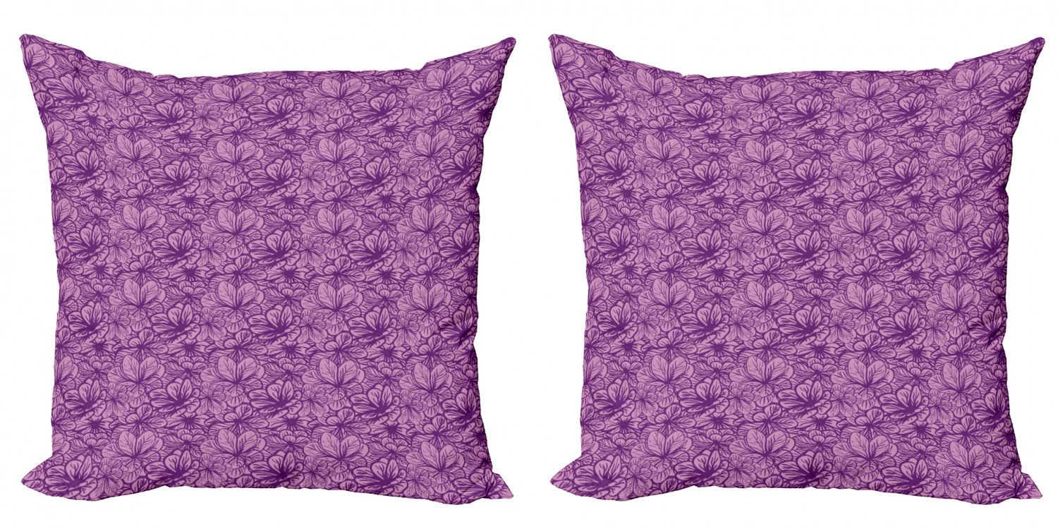 Ambesonne Floral Blossom Cushion Cover Set of 2 for Couch and Bed in 4 Sizes - Picture 38 of 63