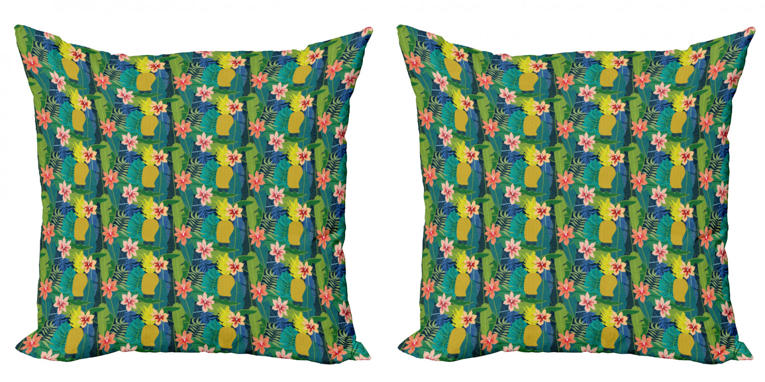 Ambesonne Floral Blossom Cushion Cover Set of 2 for Couch and Bed in 4 Sizes - Picture 21 of 63