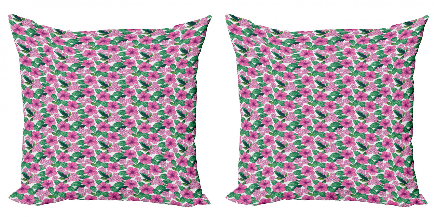 Ambesonne Floral Blossom Cushion Cover Set of 2 for Couch and Bed in 4 Sizes - Picture 31 of 63