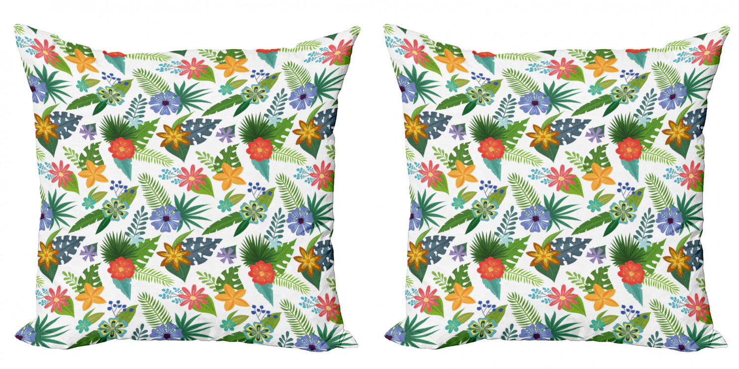 Ambesonne Floral Blossom Cushion Cover Set of 2 for Couch and Bed in 4 Sizes - Picture 35 of 63