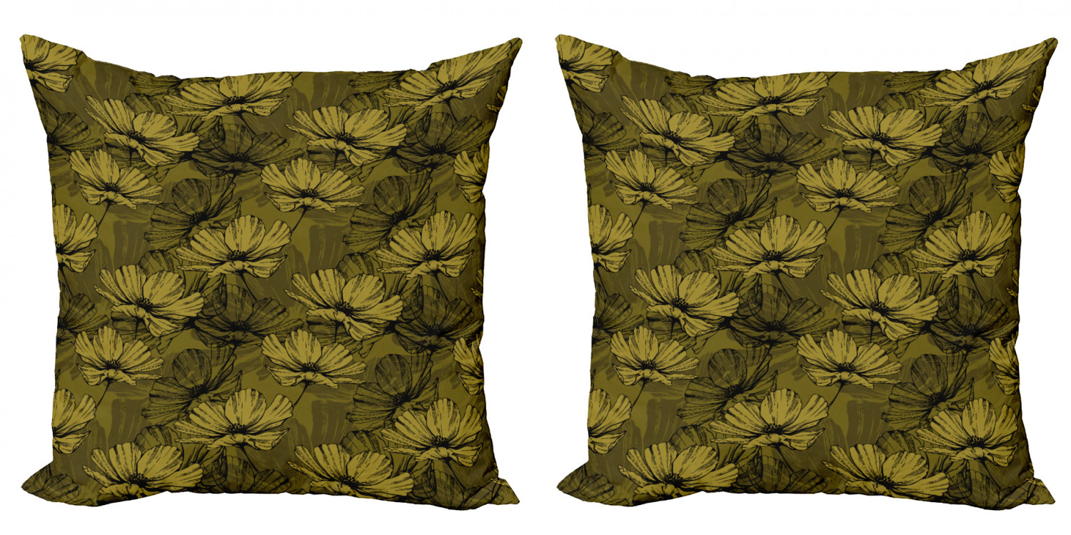 Ambesonne Floral Blossom Cushion Cover Set of 2 for Couch and Bed in 4 Sizes - Picture 27 of 63