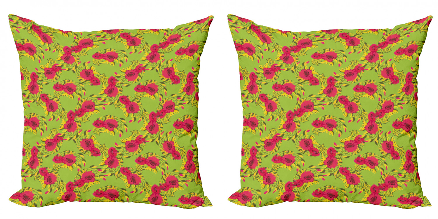 Ambesonne Floral Blossom Cushion Cover Set of 2 for Couch and Bed in 4 Sizes - Picture 46 of 63