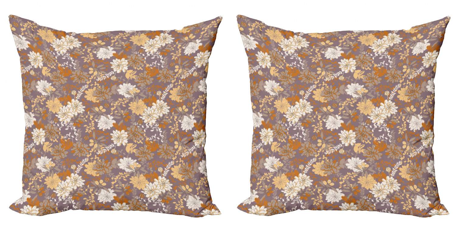 Ambesonne Floral Blossom Cushion Cover Set of 2 for Couch and Bed in 4 Sizes - Picture 23 of 63