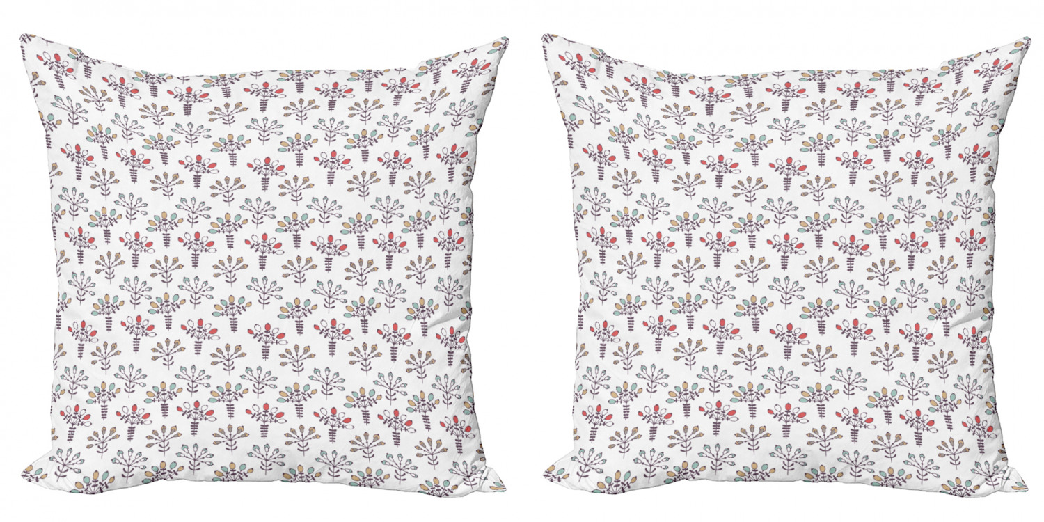 Ambesonne Floral Blossom Cushion Cover Set of 2 for Couch and Bed in 4 Sizes - Picture 42 of 63