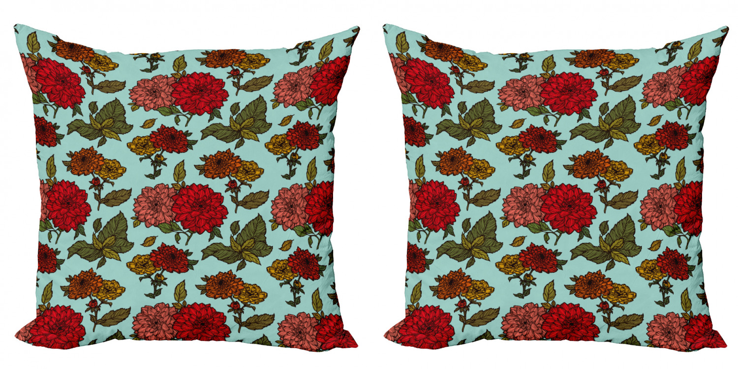 Ambesonne Floral Blossom Cushion Cover Set of 2 for Couch and Bed in 4 Sizes - Picture 14 of 63