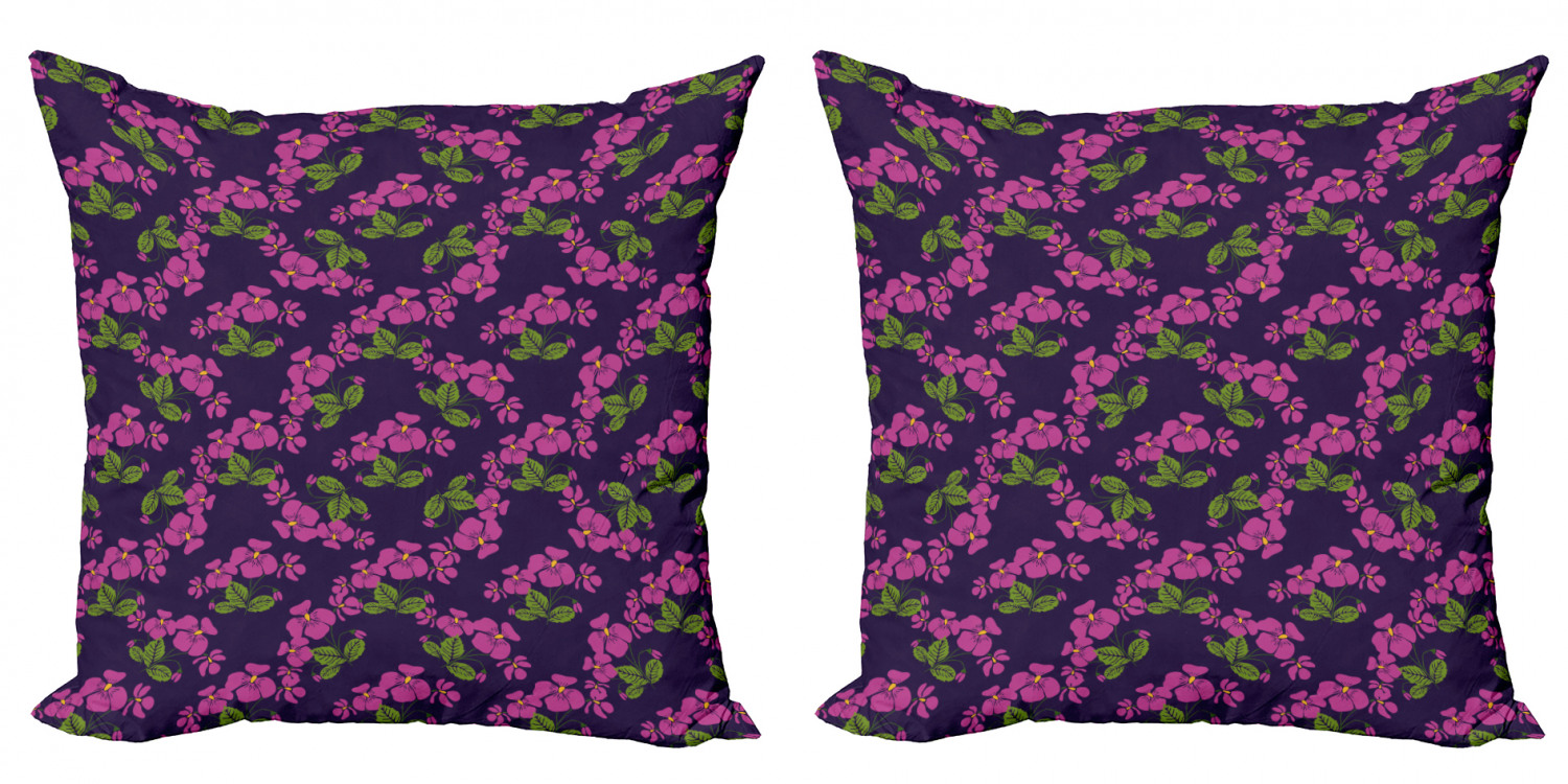 Ambesonne Floral Blossom Cushion Cover Set of 2 for Couch and Bed in 4 Sizes - Picture 49 of 63