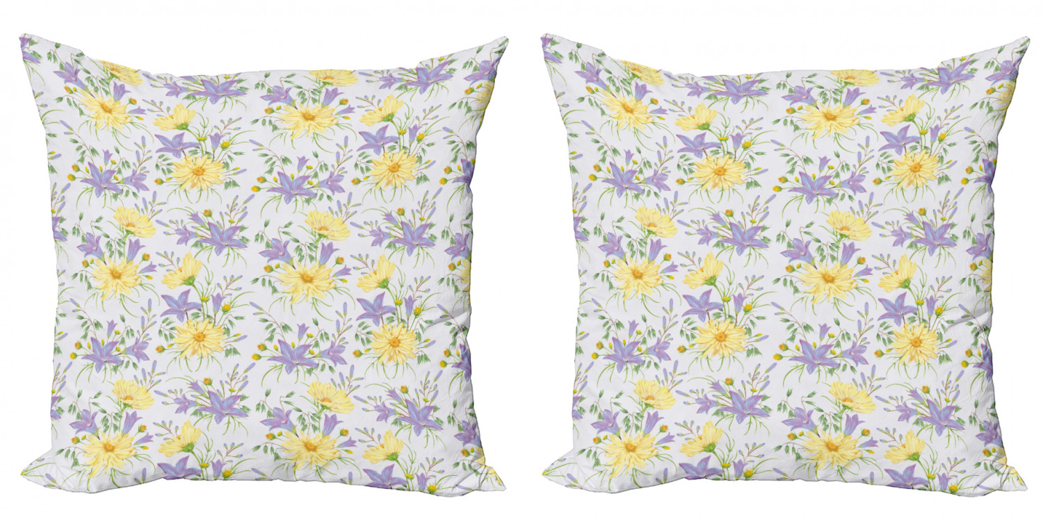 Ambesonne Floral Blossom Cushion Cover Set of 2 for Couch and Bed in 4 Sizes - Picture 9 of 63