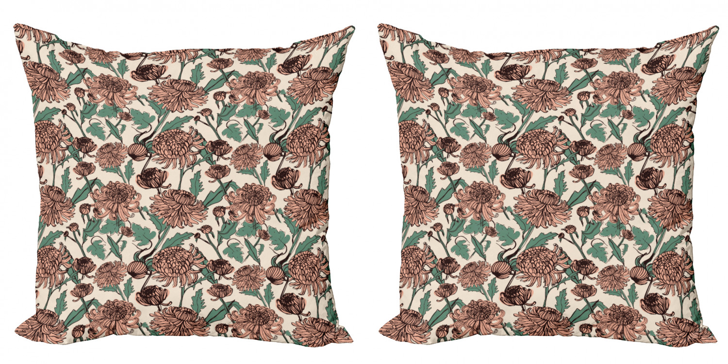 Ambesonne Floral Blossom Cushion Cover Set of 2 for Couch and Bed in 4 Sizes - Picture 29 of 63