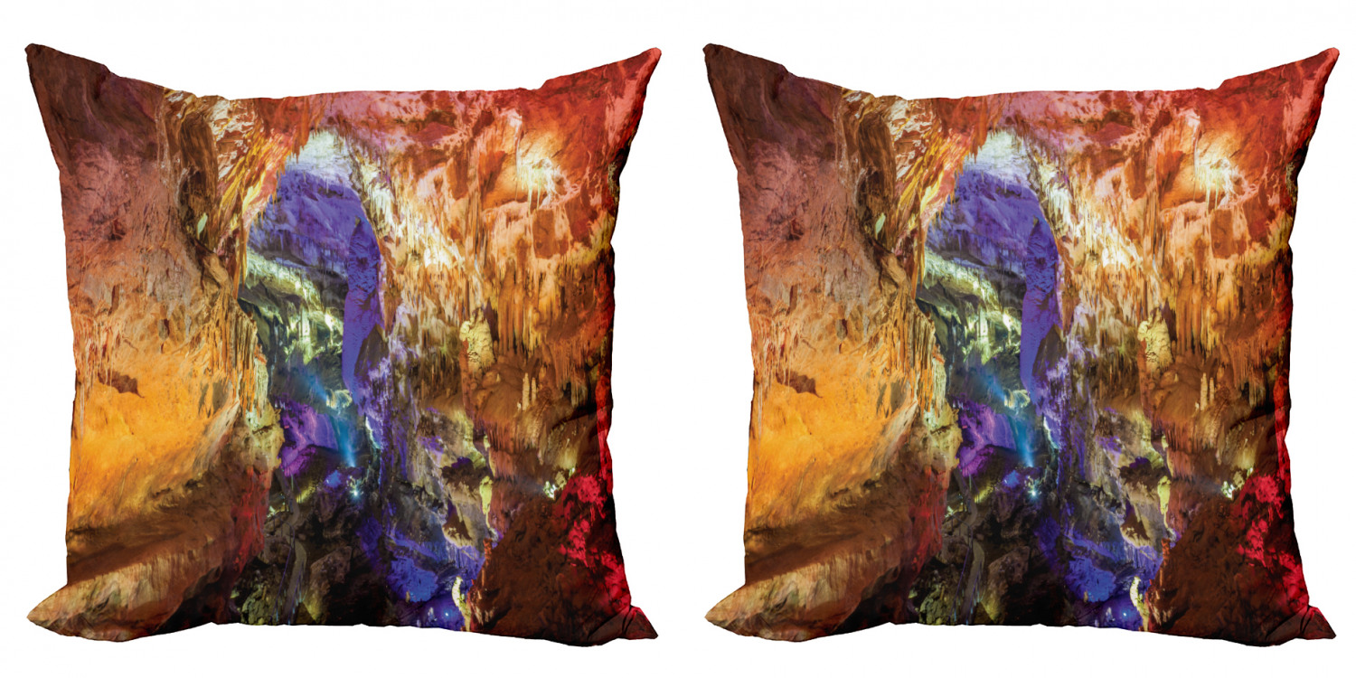 Ambesonne Colorful Theme Cushion Cover Set of 2 for Couch and Bed in 4 Sizes