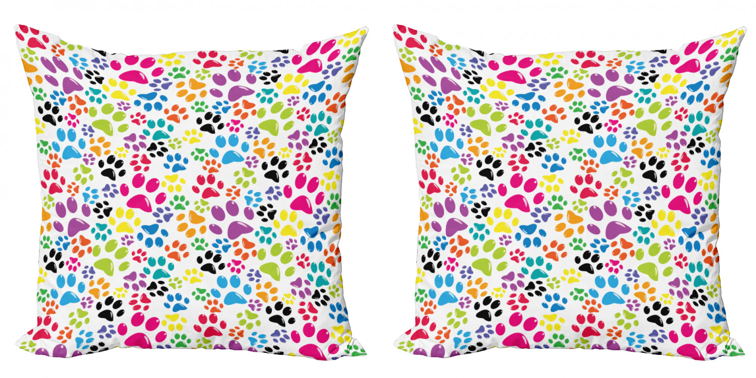 Ambesonne Colorful Theme Cushion Cover Set of 2 for Couch and Bed in 4 Sizes