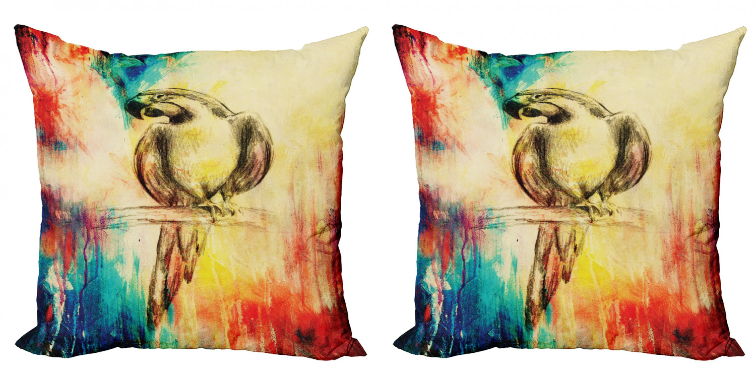 Ambesonne Colorful Theme Cushion Cover Set of 2 for Couch and Bed in 4 Sizes