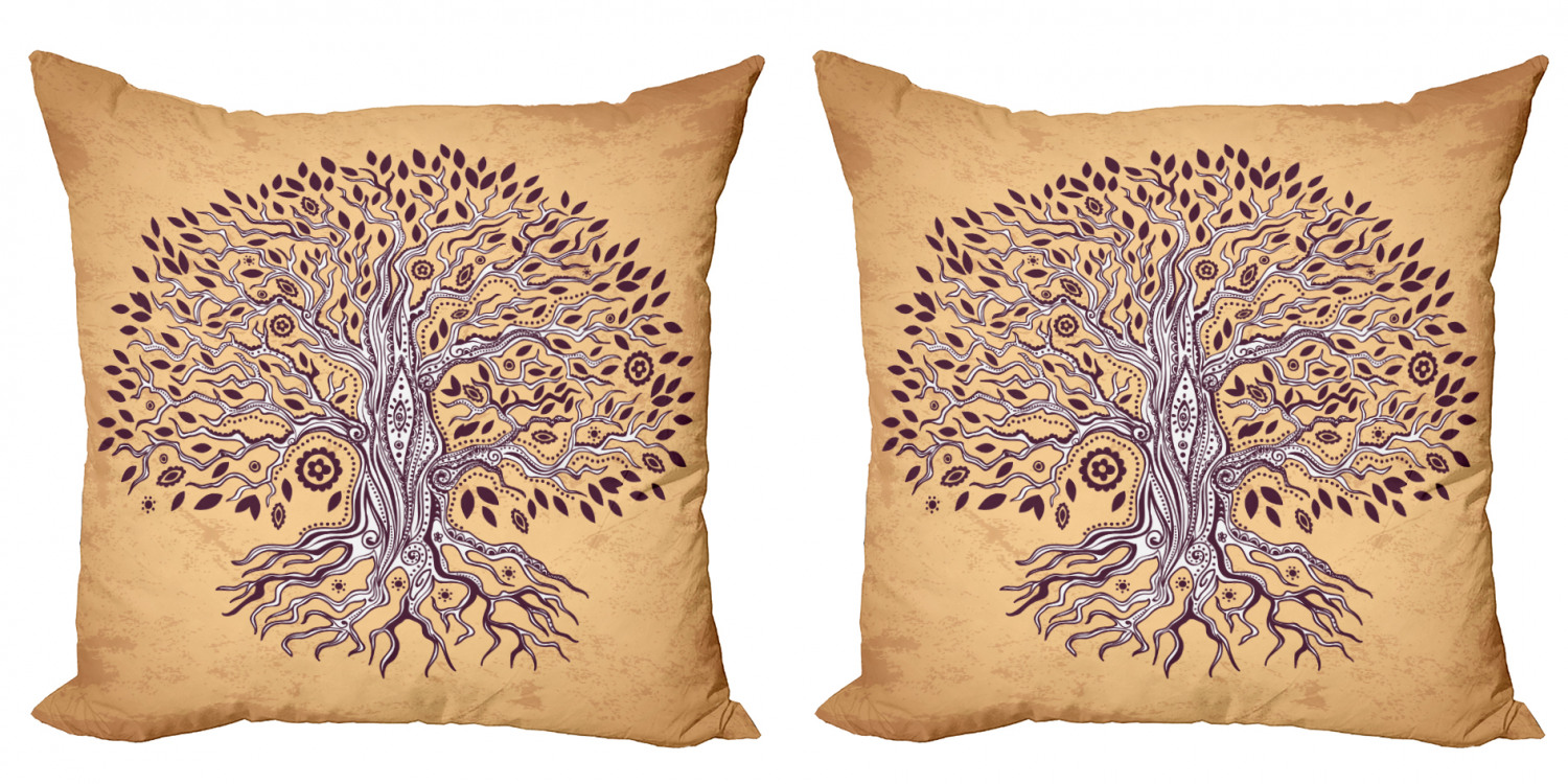 Ambesonne Tree Bloom Cushion Cover Set of 2 for Couch and Bed in 4 Sizes - Picture 205 of 220