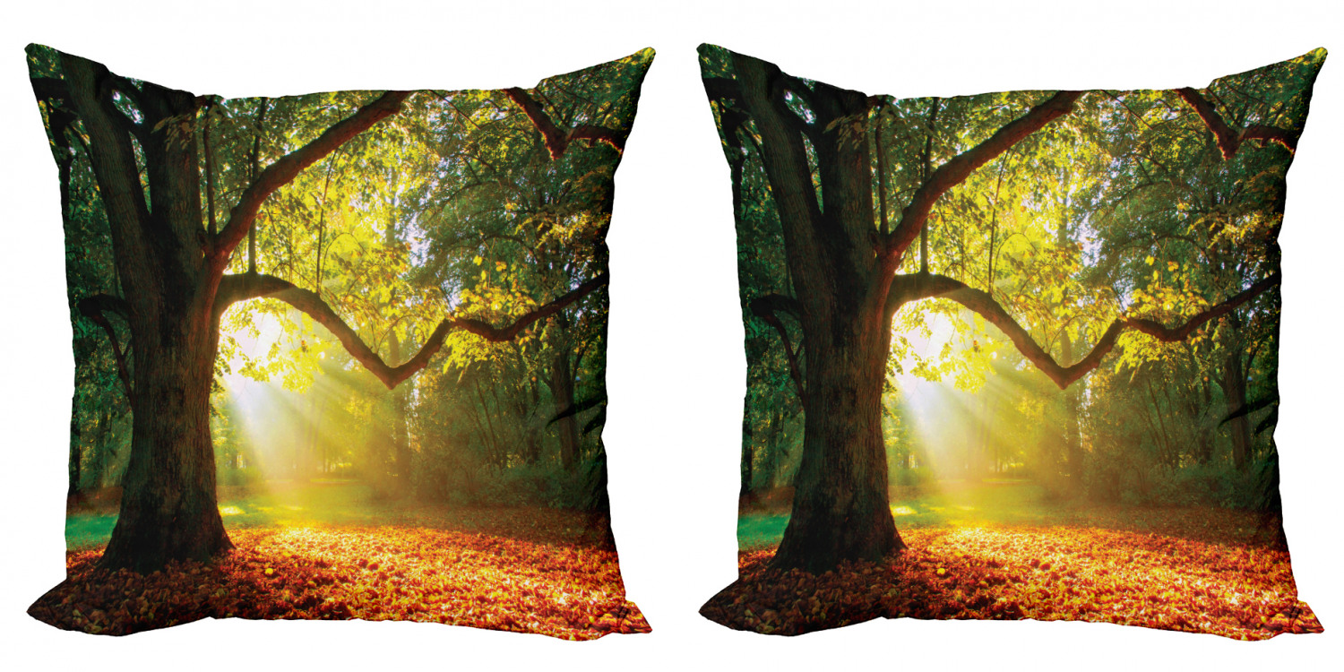 Ambesonne Tree Bloom Cushion Cover Set of 2 for Couch and Bed in 4 Sizes - Picture 116 of 220