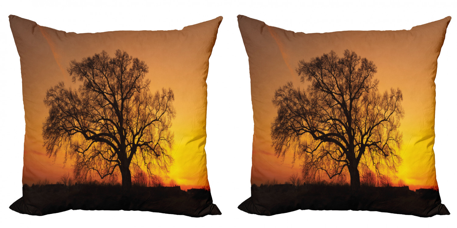 Ambesonne Tree Bloom Cushion Cover Set of 2 for Couch and Bed in 4 Sizes - Picture 124 of 220